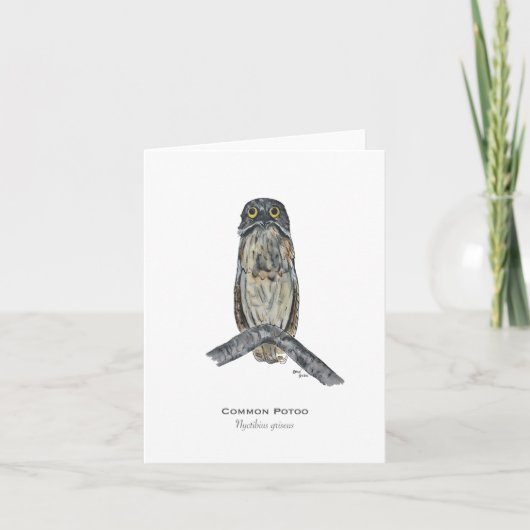 Carte de note pliée Potoo Bird (Devant)