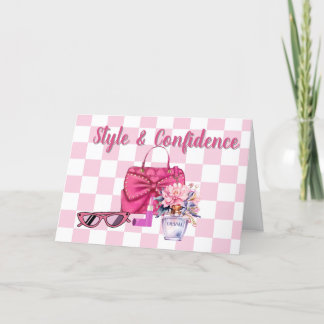 Carte de note pliée Style & Confiance