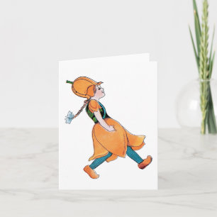 Carte de note pliée Tulip pour enfants Fleurs vint