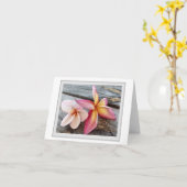 Carte de note Plumeria fleuris (Fleur jaune)
