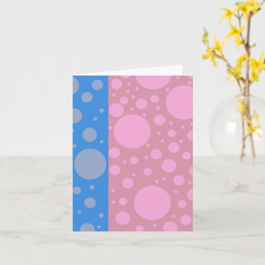 Carte de note points funky, enveloppes blanches st (Fleur jaune)