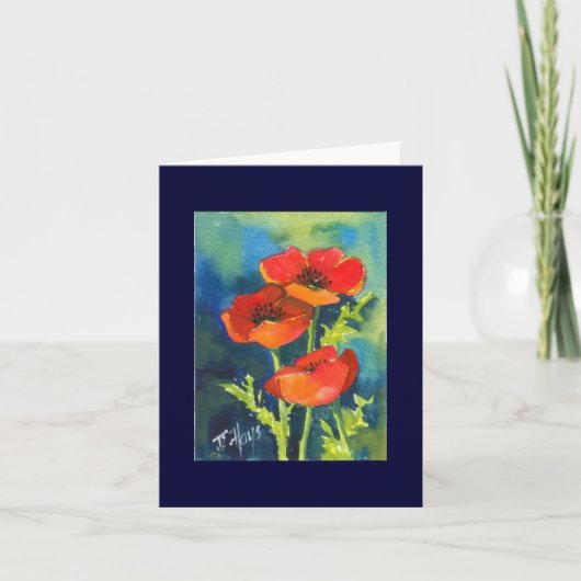 Carte de note POPPY RED (Devant)