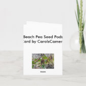 Carte de note Pots de graines de pois de plage (Dos)
