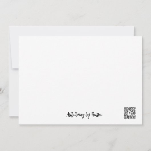 Carte de note pour amie (Dos)