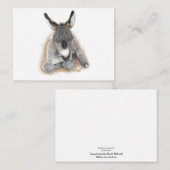 Carte de note pour bébé âne (Devant / Derrière)