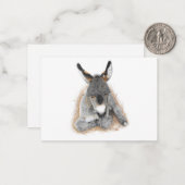 Carte de note pour bébé âne (Devant/Arrière en situation)