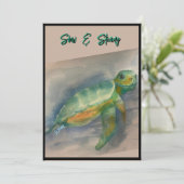 Carte de note pour bébé tortue (Debout devant)