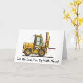 Carte de note pour camion chariot élévateur (Fleur jaune)