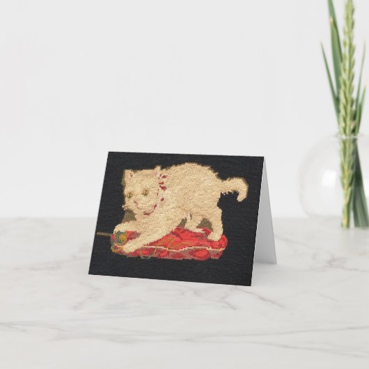 Carte de note pour chat Kitty Needlepoint (Devant)