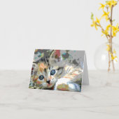 Carte de note pour chaton Abstraite (Fleur jaune)
