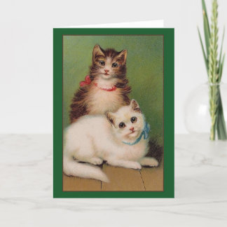 Carte de note pour chats vintages
