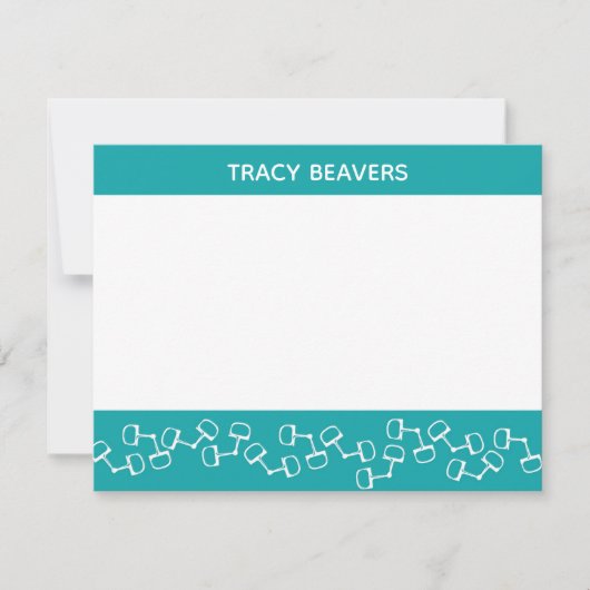 Carte de note pour Cheval de Snaffle moderne - Tur (Devant)