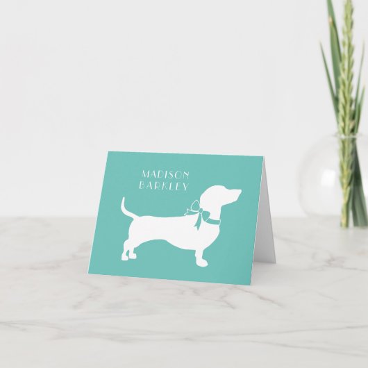 Carte de note pour Chien Chien Chien Chien Dachshu (Devant)