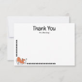 Carte de note pour chien mignon Merci rouge Corgi  (Devant)