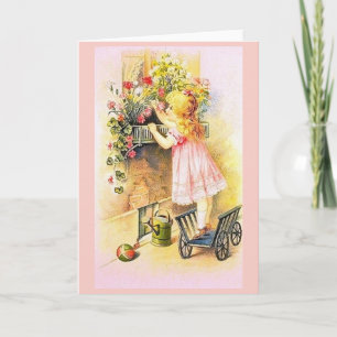 Carte de note pour enfant victorienne