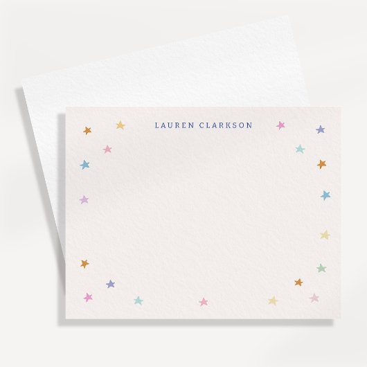 Carte de note pour enfants Pastel Stars