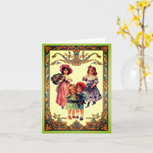 Carte de note pour enfants Victorian Art vintage