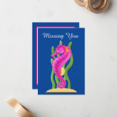 Carte de note pour hippocampe (Devant/Arrière en situation)