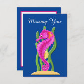 Carte de note pour hippocampe (Devant / Derrière)