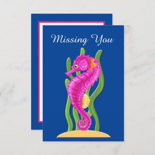 Carte de note pour hippocampe (Devant / Derrière)