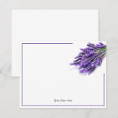 Carte de note pour lavande aquarelle peinte à la m (Devant / Derrière)