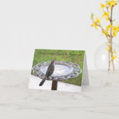 Carte de note pour le bain d'oiseaux de Mockingbir (Fleur jaune)