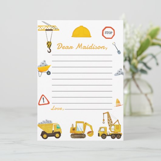 Carte de note pour le capsule d'heure d'anniversai (Debout devant)