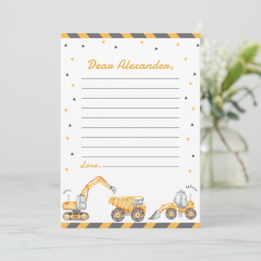 Carte de note pour le capsule d'heure d'anniversai (Debout devant)