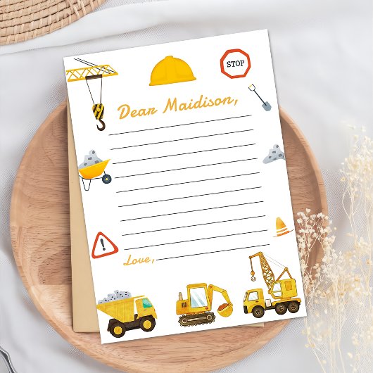 Carte de note pour le capsule d'heure d'anniversai