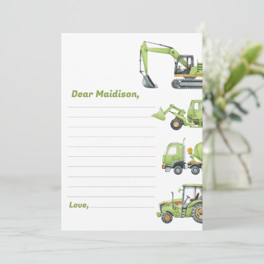 Carte de note pour le capsule d'heure d'anniversai (Debout devant)