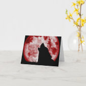 Carte de note pour le loup de lune de sang (Fleur jaune)