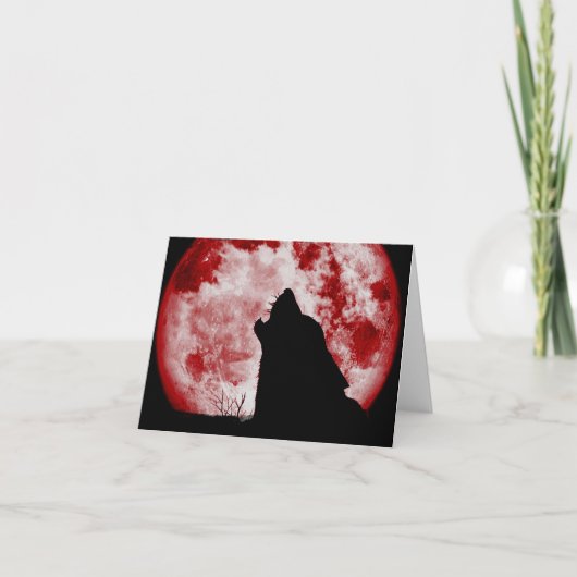 Carte de note pour le loup de lune de sang (Devant)