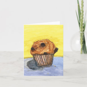 Carte de note pour le muffin à chips de chocolat p