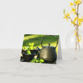 Carte de note pour le thé (Fleur jaune)