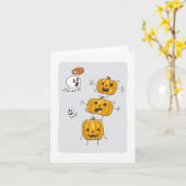 Carte de note pour les Citrouilles et les fantômes (Fleur jaune)