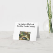 Carte de note pour les coussins Lily du printemps (Dos)