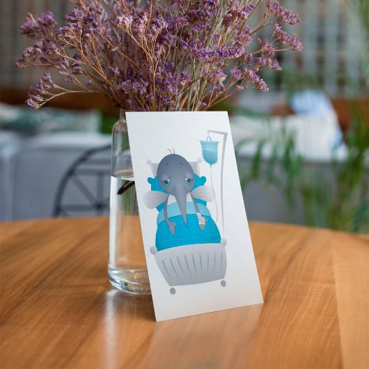 Carte de note pour moustiques malades