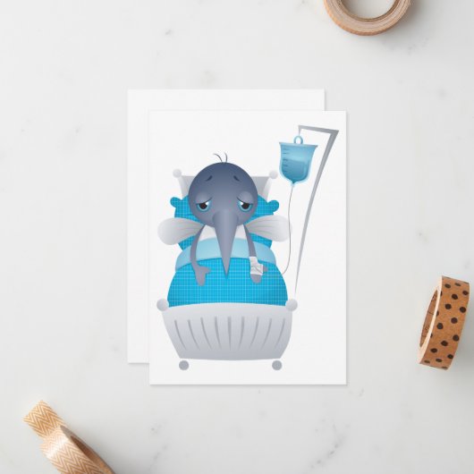 Carte de note pour moustiques malades (Devant/Arrière en situation)