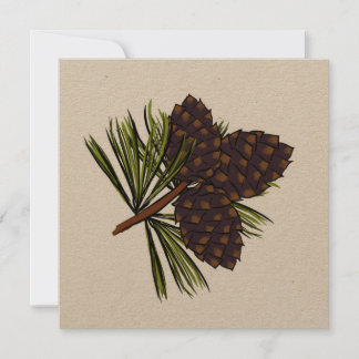 Carte de note pour pin blanc
