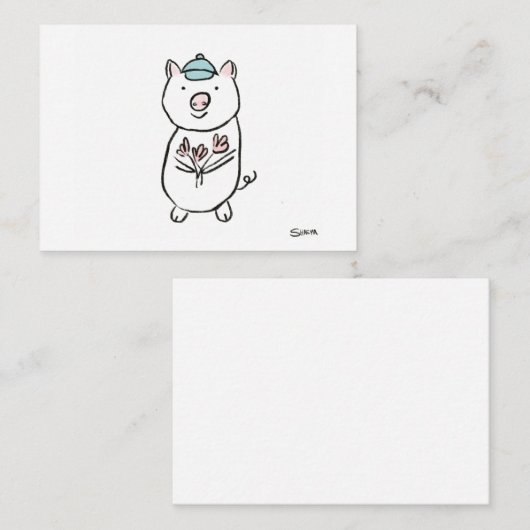 Carte de note pour porc doux (Devant / Derrière)