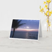 Carte de note pourpre de blanc de coucher du (Fleur jaune)