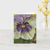 Carte de note pourpre de pensée (Fleur jaune)