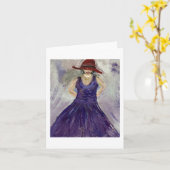 Carte de note pourpre de robe (Fleur jaune)