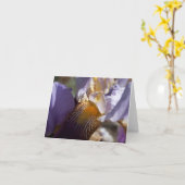 Carte de note pourpre d'iris (Fleur jaune)