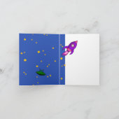 Carte de note pourpre rose fusée (Intérieur)