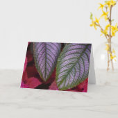 Carte de note pourpre rouge de fleur (Fleur jaune)