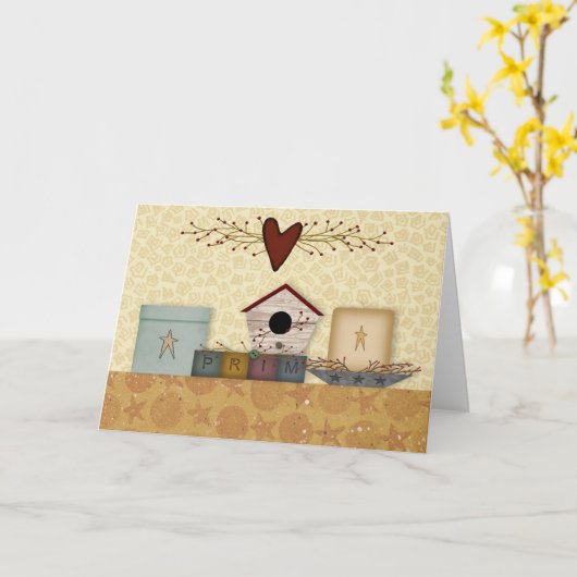 Carte de note primitive de collection (Fleur jaune)