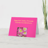 Carte de note Primrose jaune rose (Dos)