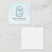 Carte de note professionnelle Boho Minimal Palm Tr (Devant / Derrière)