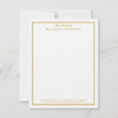Carte de note professionnelle Gold (Devant)